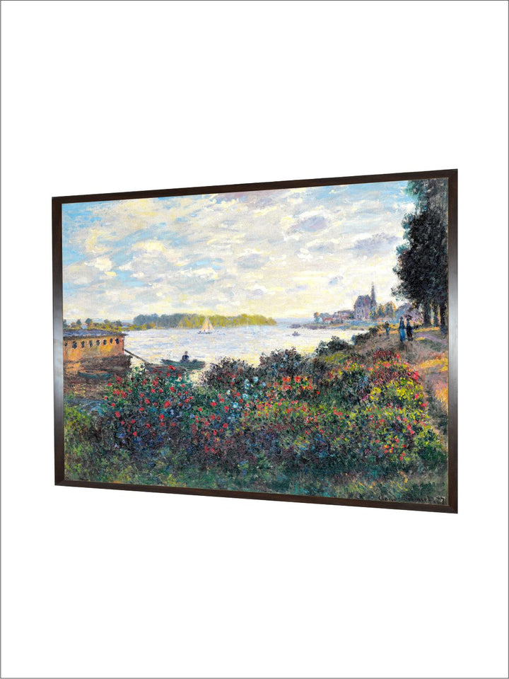 "Green  Blue Floral and Botanical Canvas Painting Wall Art''