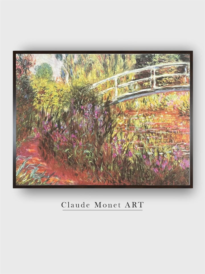 "Green  Pink  The Japanese Bridge Wall Art''