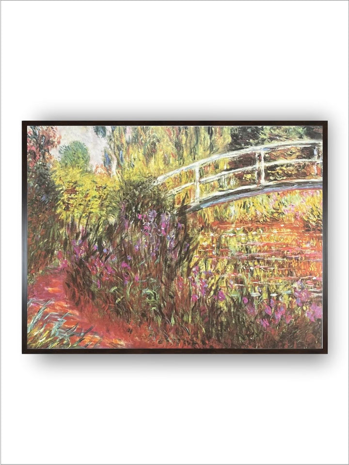 "Green  Pink  The Japanese Bridge Wall Art''