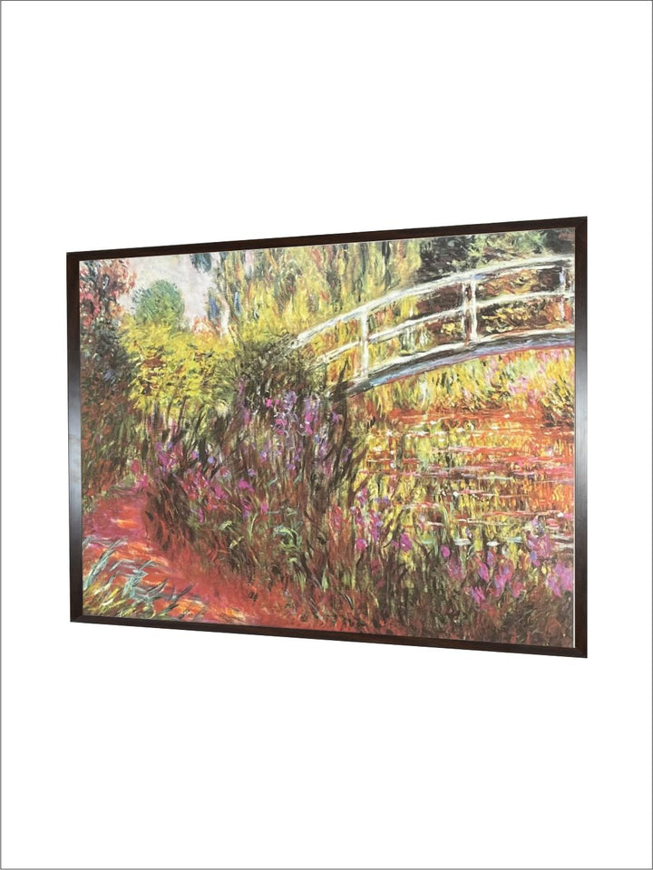 "Green  Pink  The Japanese Bridge Wall Art''
