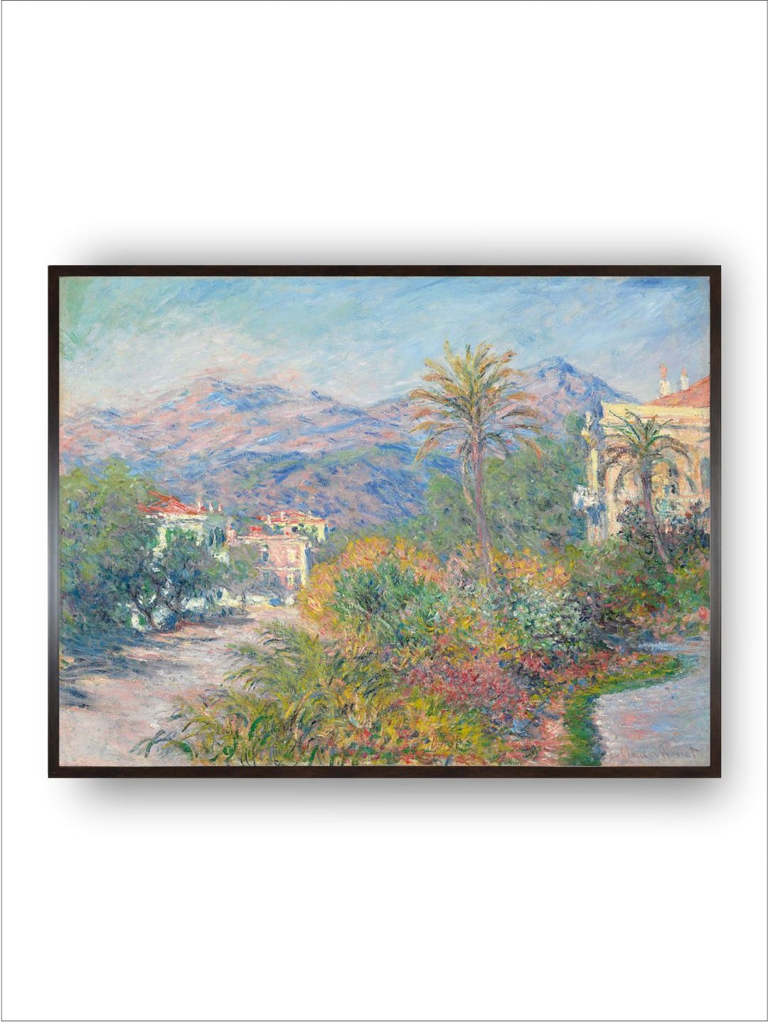 "Blue  Green Printed Canvas Wall Art''