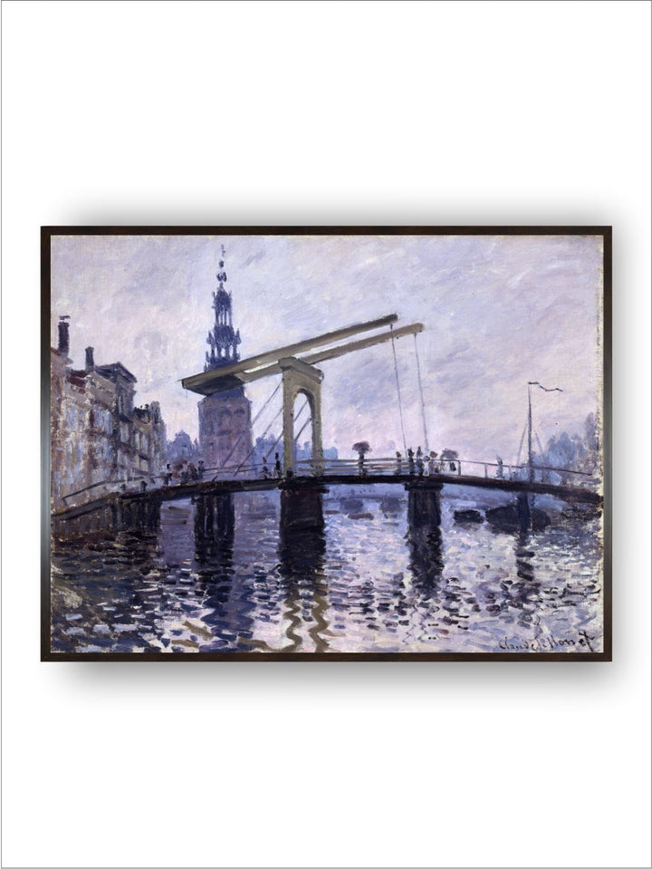 "Blue  Beige Printed Wooden Painting Wall Art''
