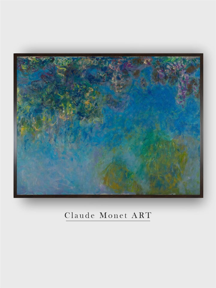 "Blue Wisteria Wooden Wall Art''