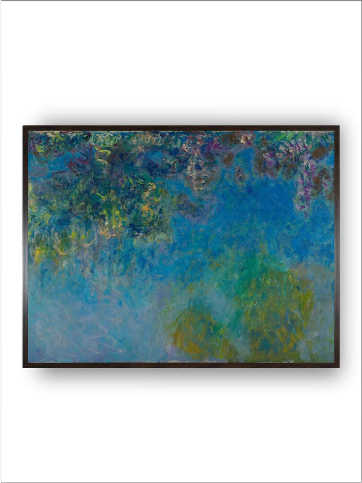 "Blue Wisteria Wooden Wall Art''
