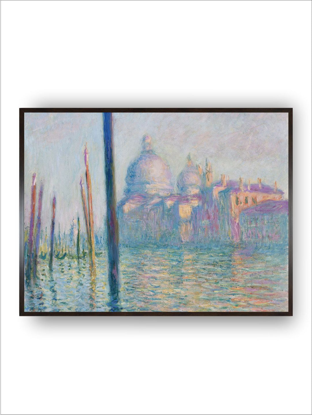 "Grey  Purple Venice, Santa Maria De La Salute Wooden Painting Wall Art''