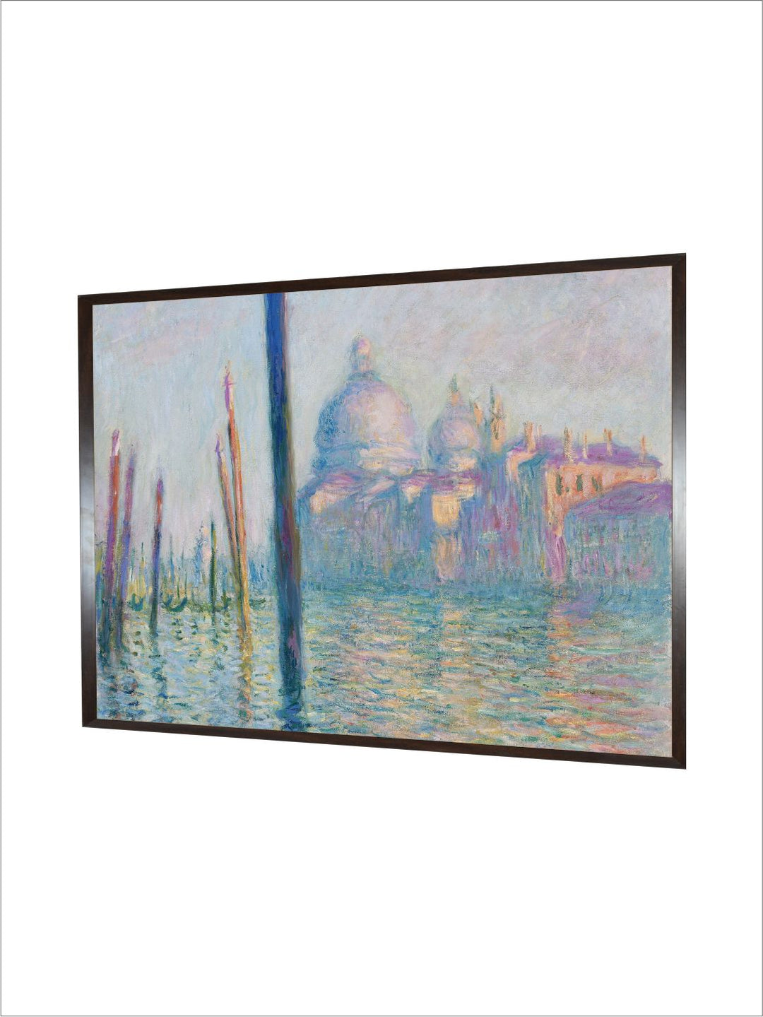 "Grey  Purple Venice, Santa Maria De La Salute Wooden Painting Wall Art''