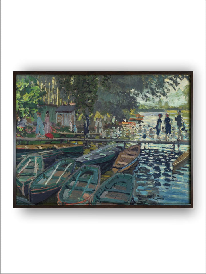 "Blue  Green Bathers At La Grenouillere Wooden Painting Wall Art''