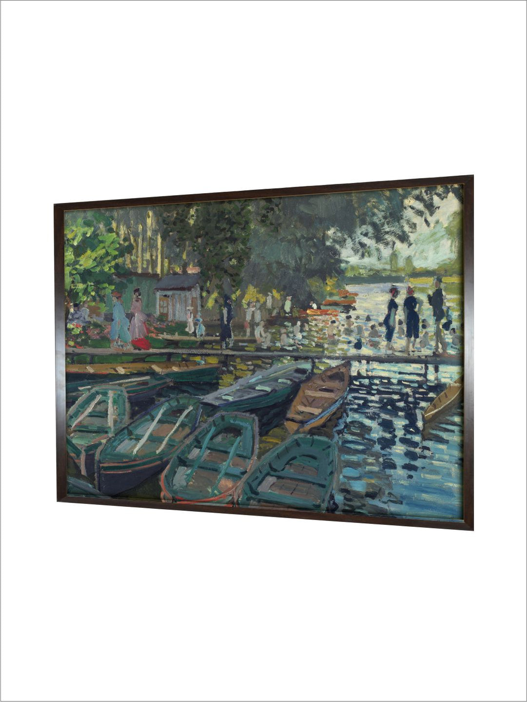 "Blue  Green Bathers At La Grenouillere Wooden Painting Wall Art''