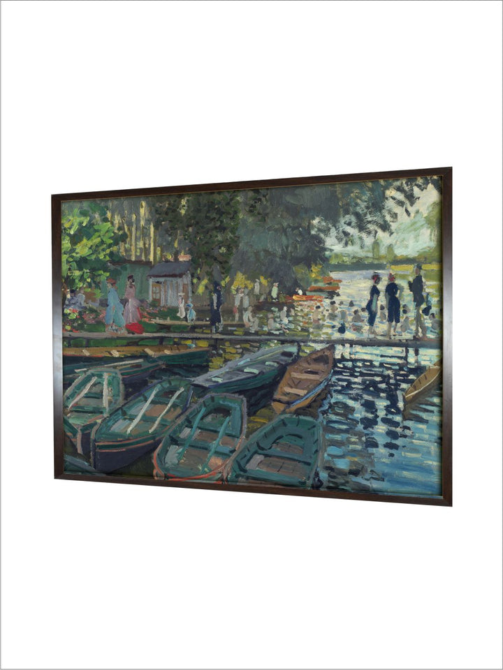 "Blue  Green Bathers At La Grenouillere Wooden Painting Wall Art''
