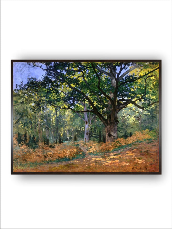 "Green  Blue Fontainbleau Forest Canvas Painting Wall Art''