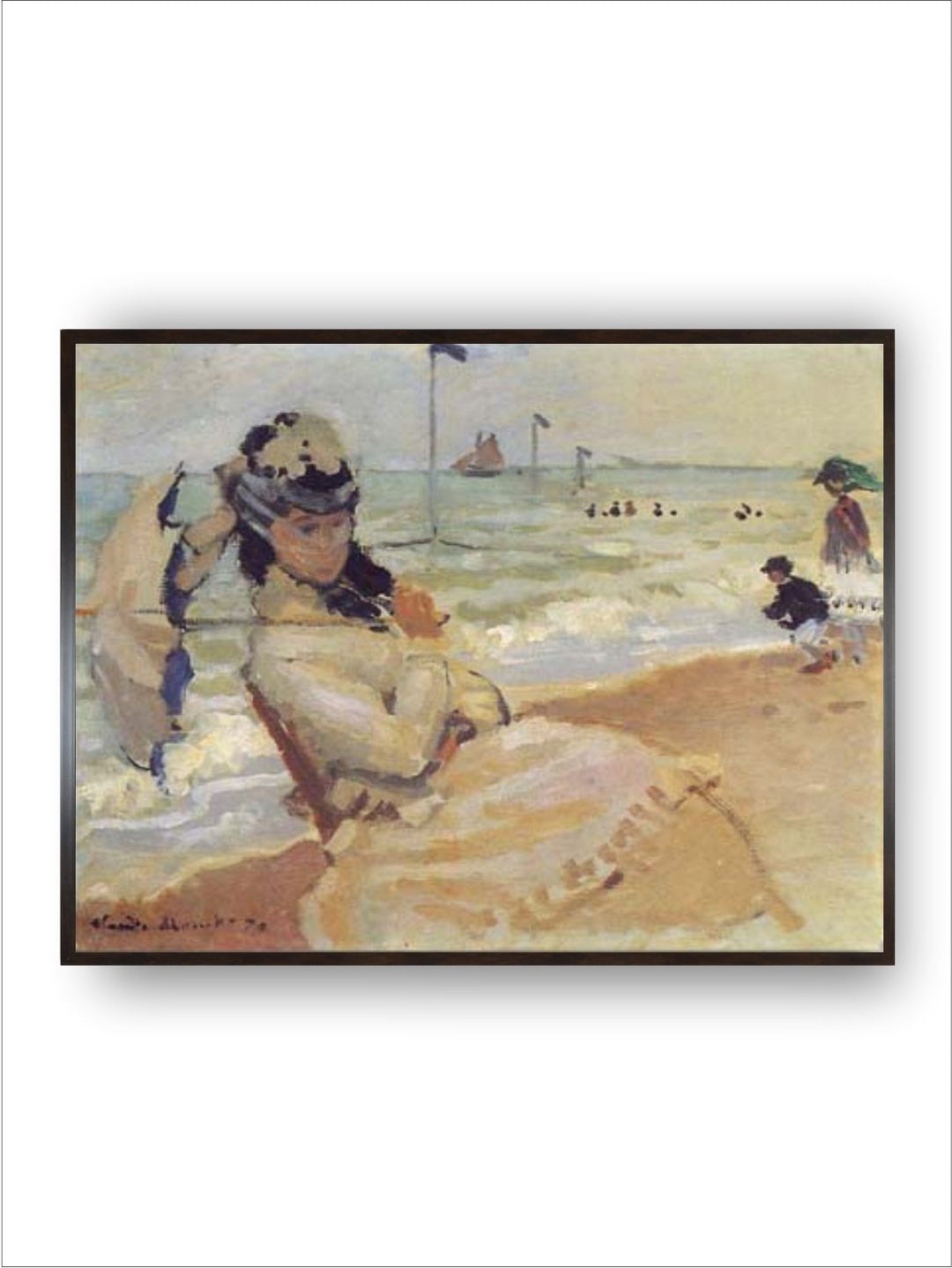 "Beige Canvas Paintings Framed Wall Art''