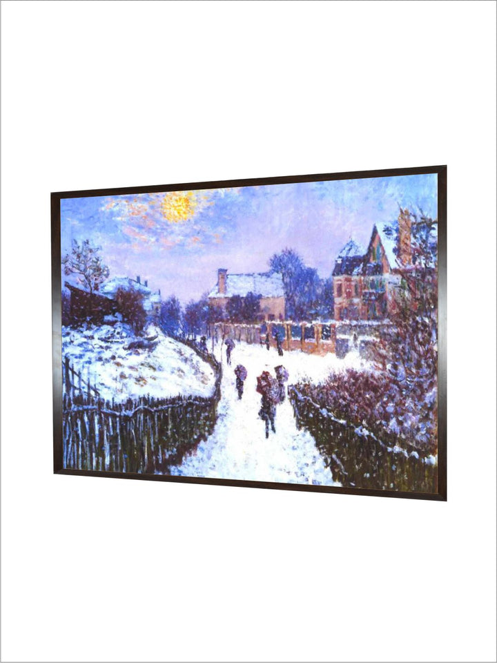 "Blue  Black Wooden Wall Painting''