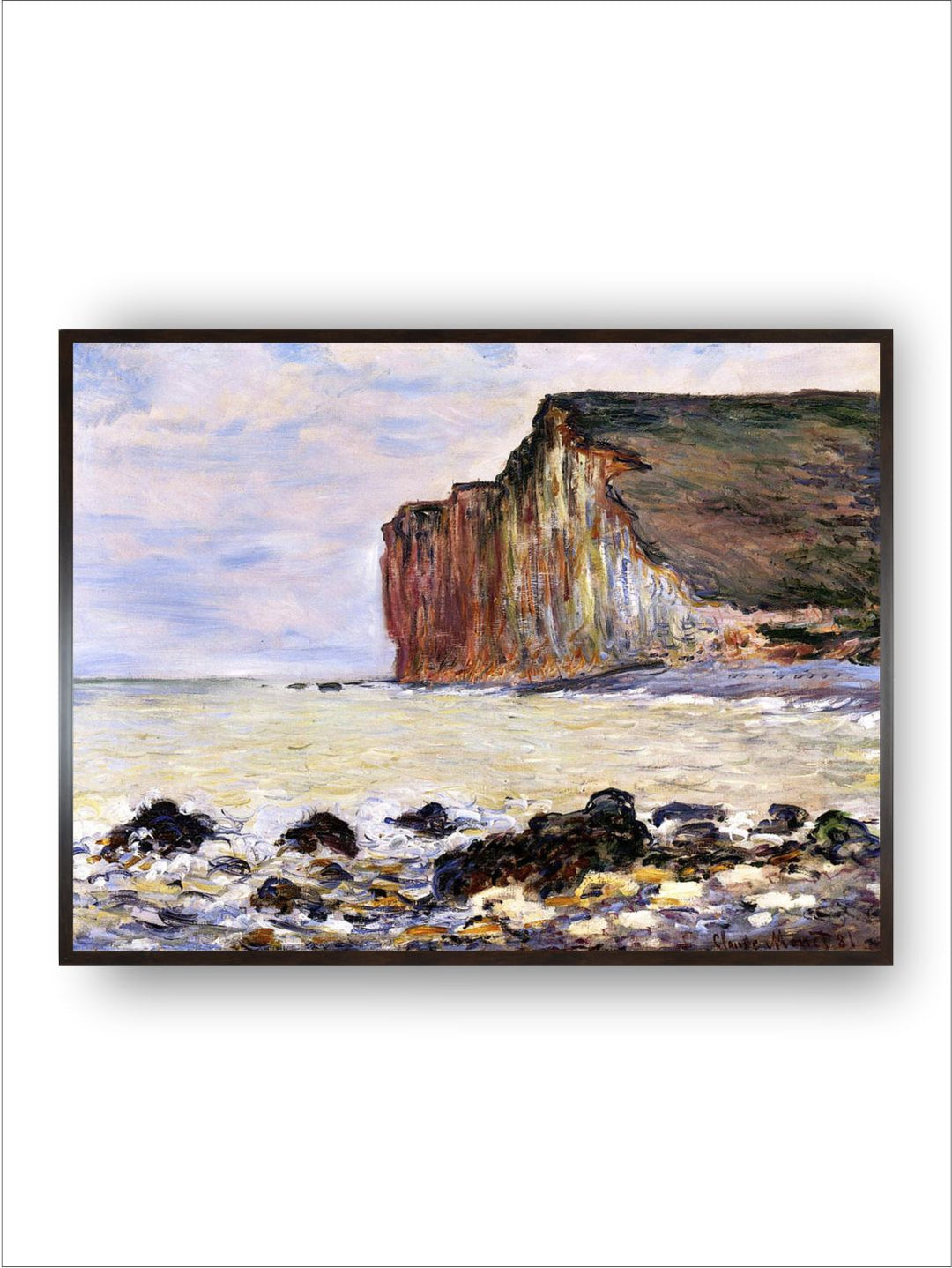 "Blue The Carriage, Snow on the Road By Claude Monet Painting Wall Art''
