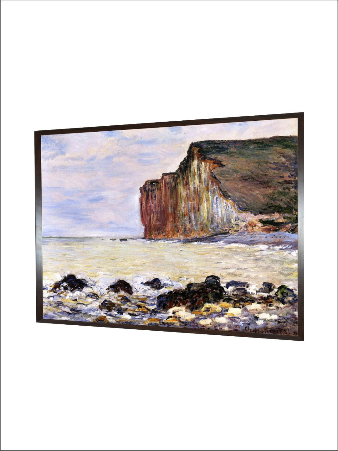 "Blue The Carriage, Snow on the Road By Claude Monet Painting Wall Art''
