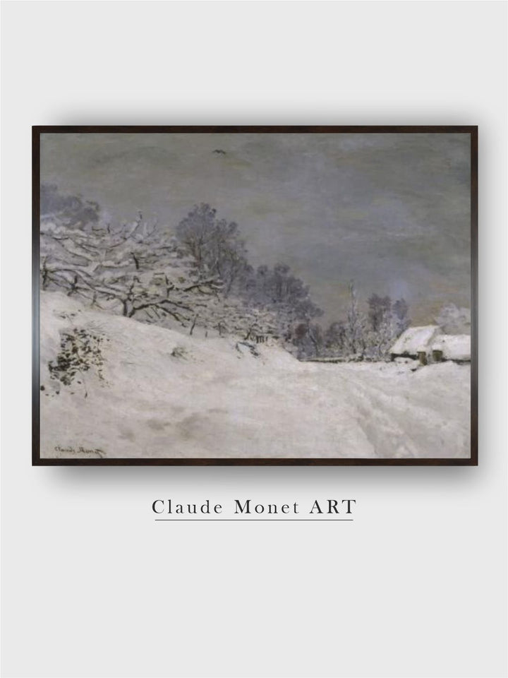 "Grey Near Honfleur-Snow Painted Framed Wall Art''
