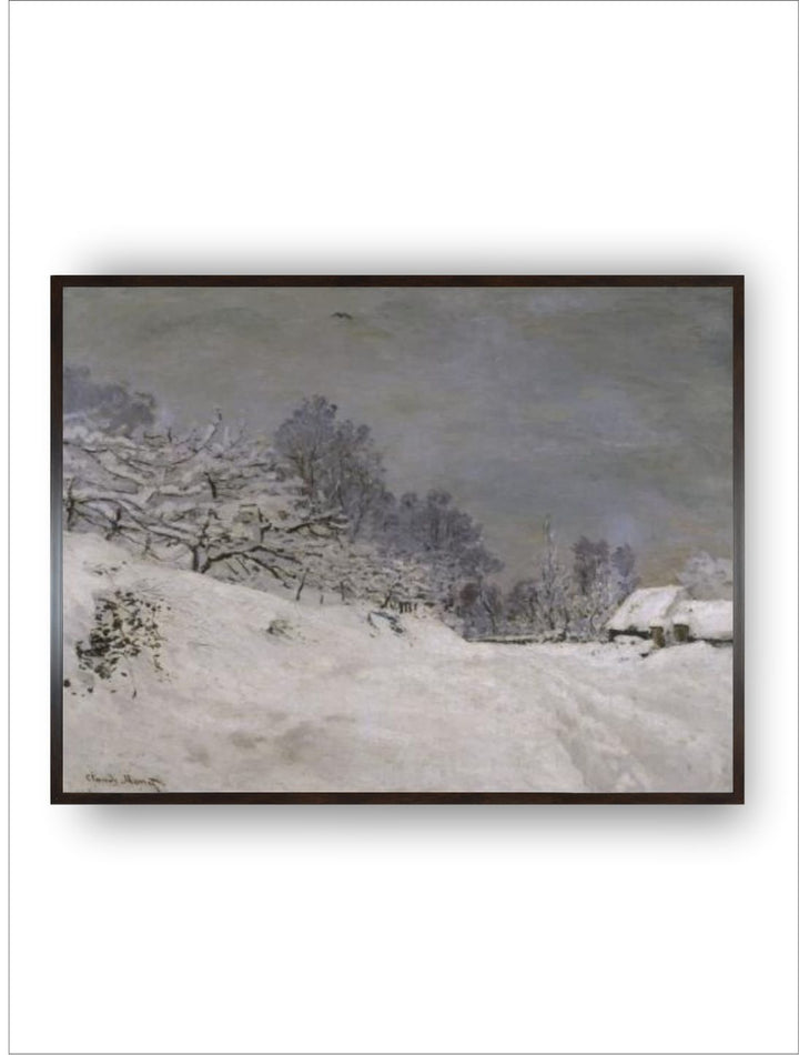 "Grey Near Honfleur-Snow Painted Framed Wall Art''