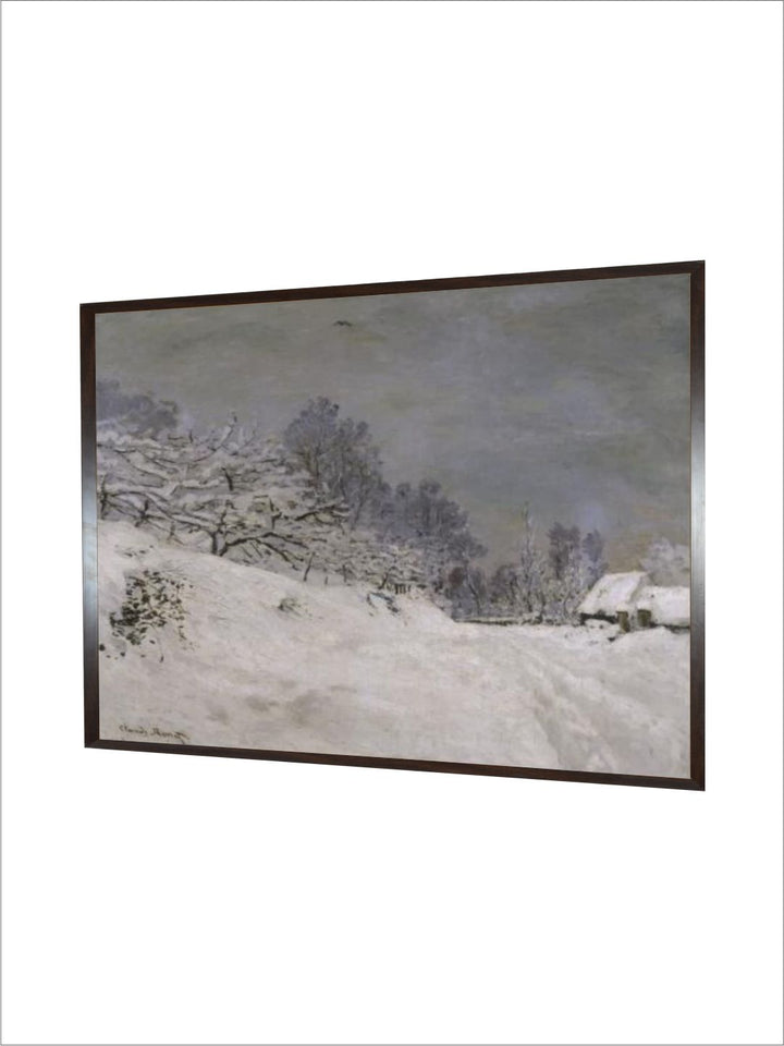 "Grey Near Honfleur-Snow Painted Framed Wall Art''