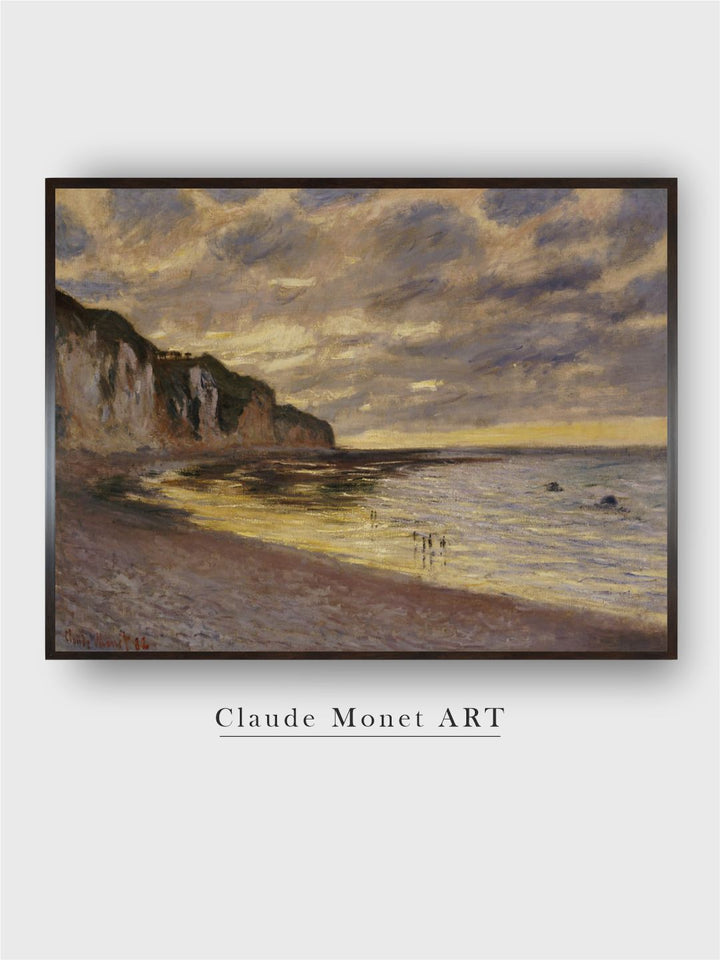 "Brown  Grey Pointe De Lailly Maree Framed Painting Wall Art''