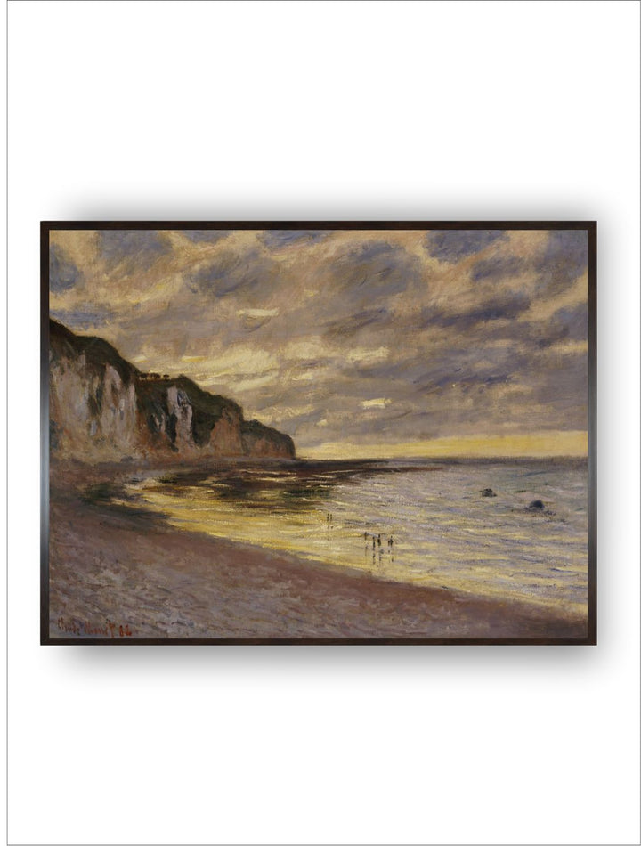 "Brown  Grey Pointe De Lailly Maree Framed Painting Wall Art''