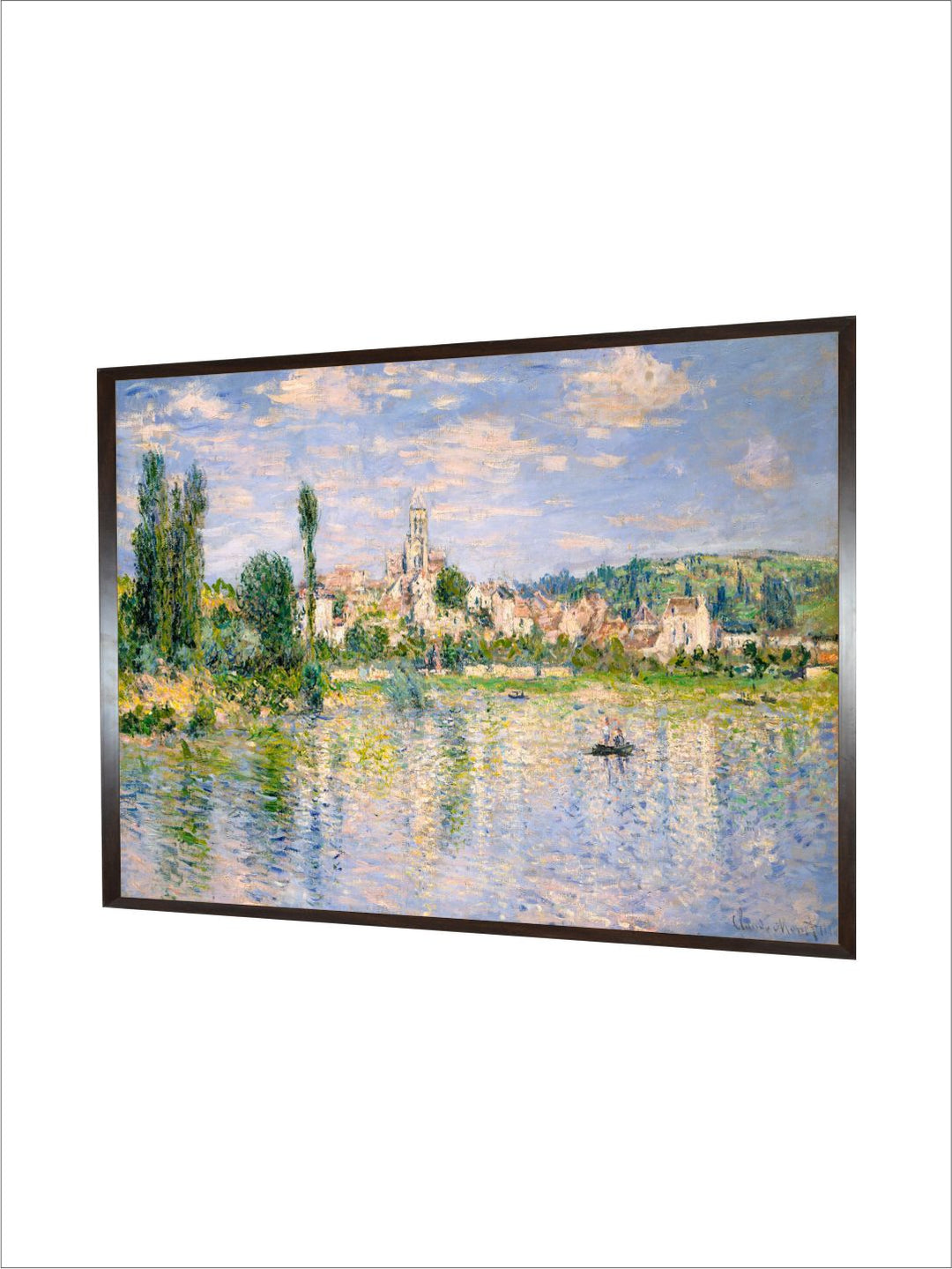 "Blue & Green Vetheuil Painting Wall Art''