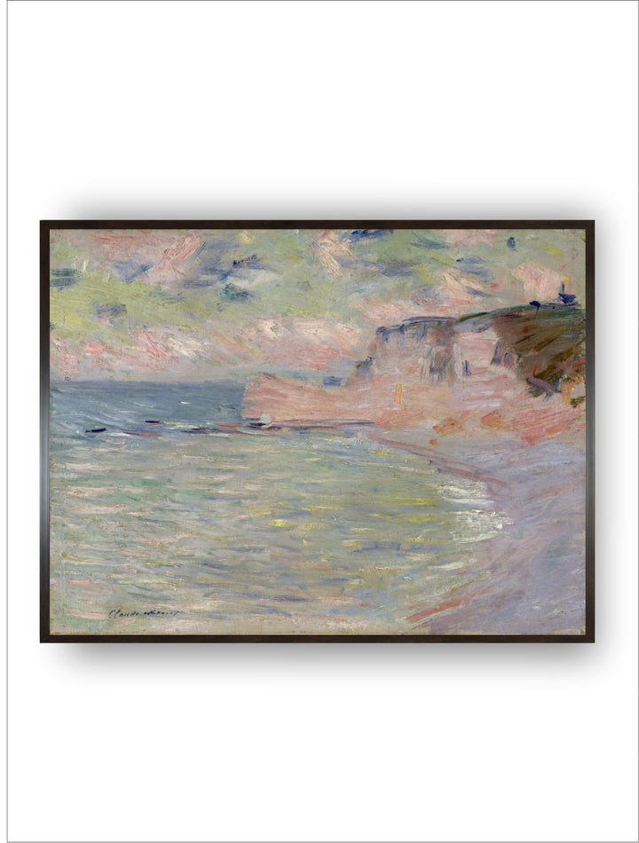 "Green  Blue Cliffs and the Porte DAmont, Framed Painting Wall Art''
