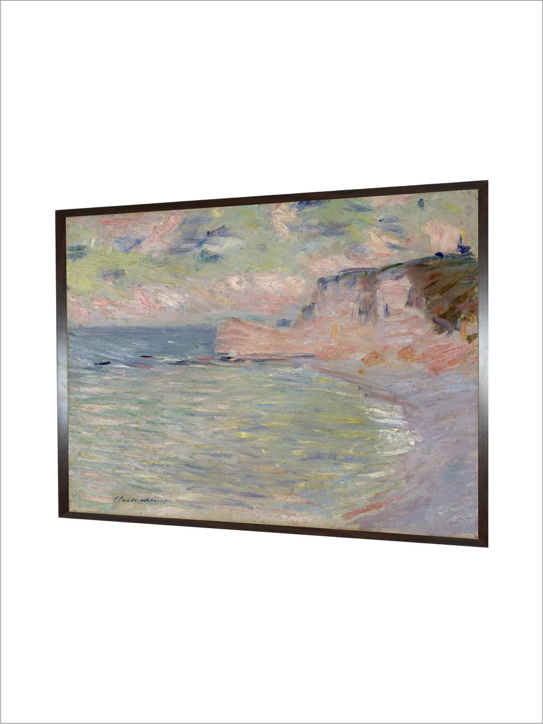 "Green  Blue Cliffs and the Porte DAmont, Framed Painting Wall Art''