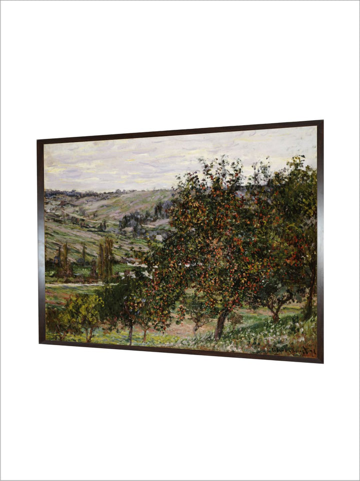 "Green Apple Trees Near Vetheuil Painted Wall Art''
