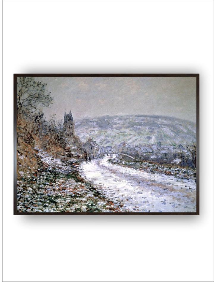 "White  Beige Winter Canvas Painting Wall Art''