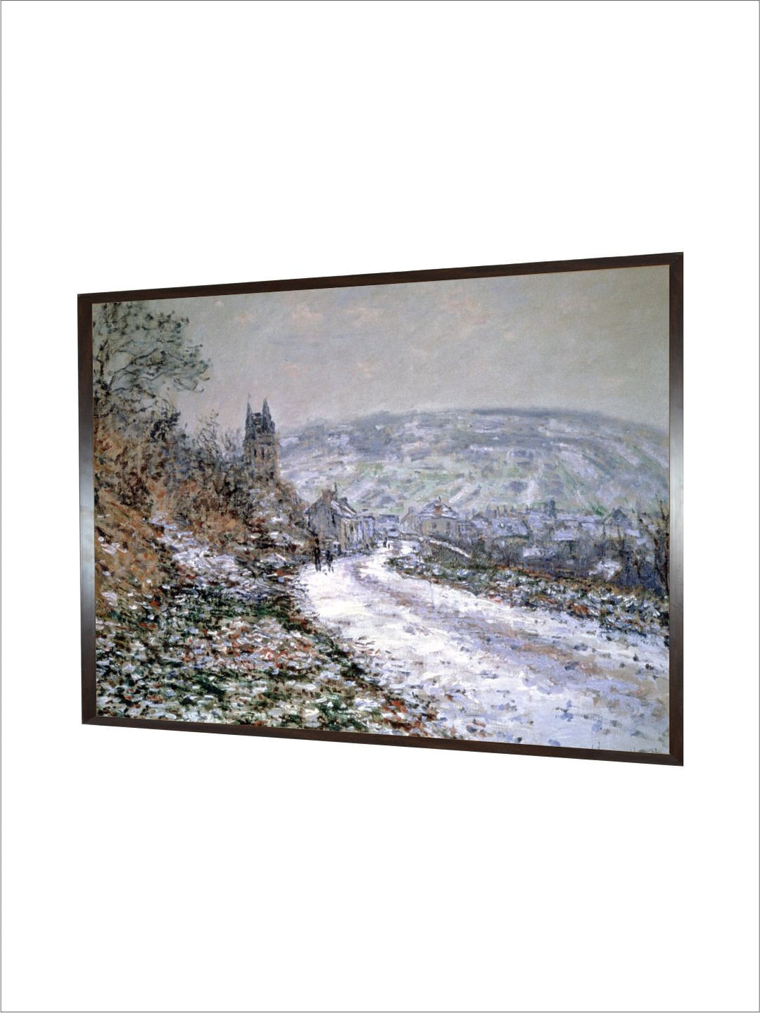 "White  Beige Winter Canvas Painting Wall Art''