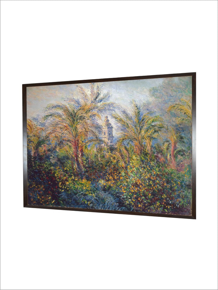 "Green  Yellow Garden in Bordighera Canvas Painting Framed Wall Art''