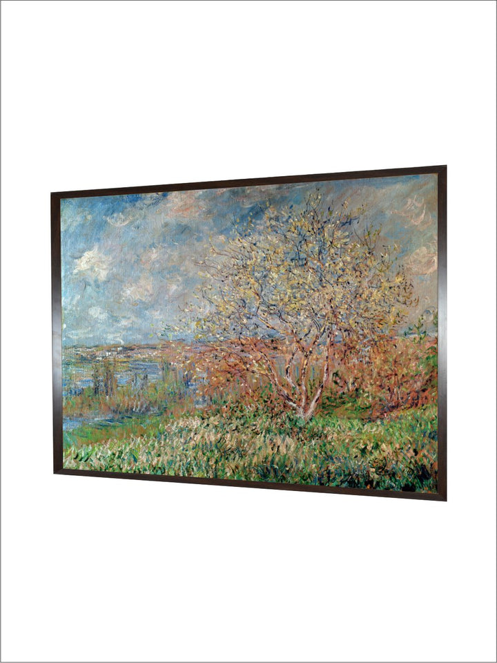 "Green  Blue Wooden Wall Painting''