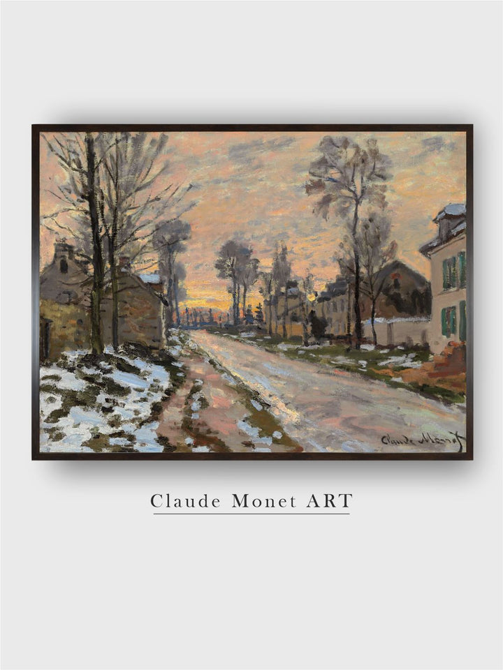 "Green  Blue Route Louveciennes Canvas Painting Wall Art''
