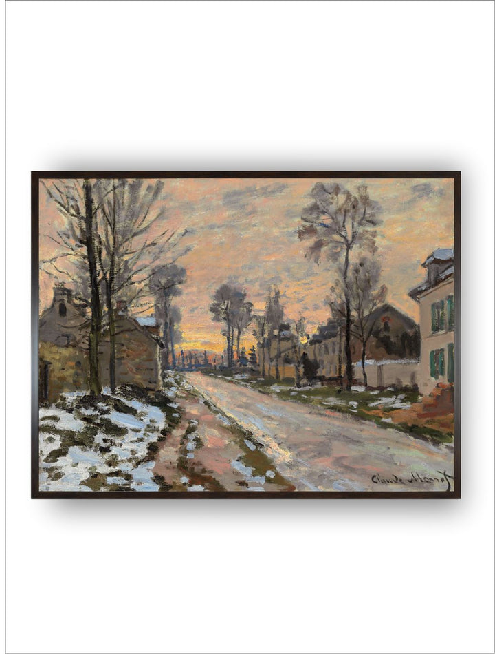 "Green  Blue Route Louveciennes Canvas Painting Wall Art''