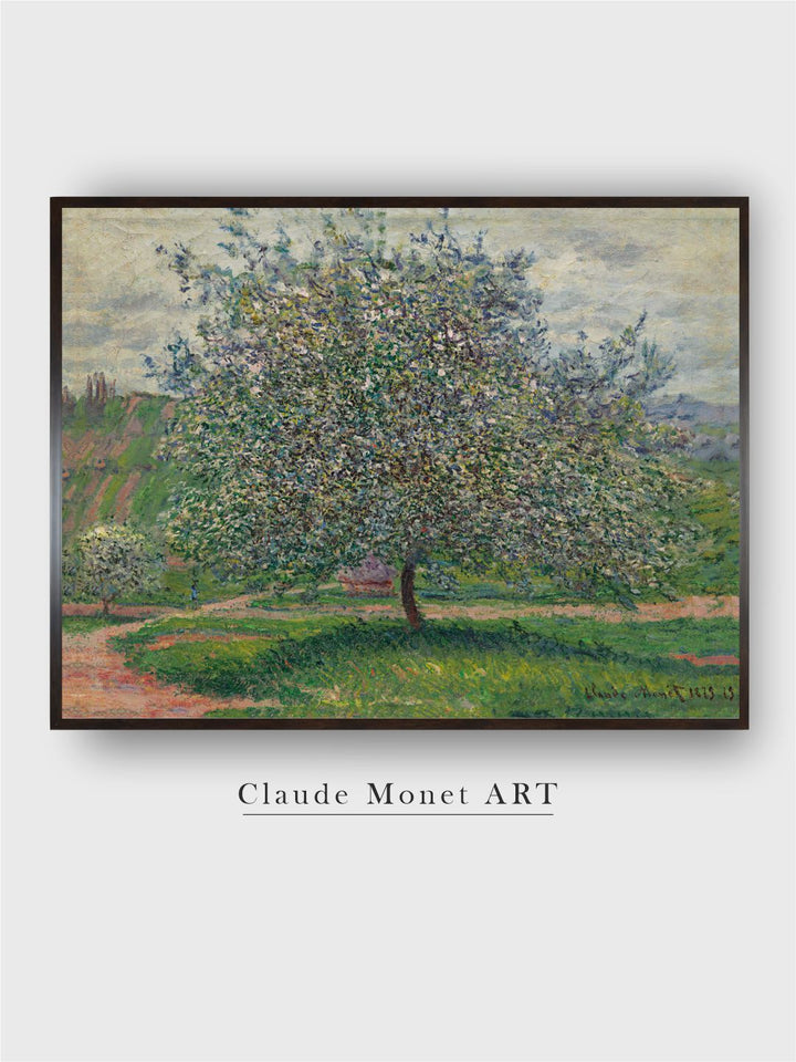 "White  Green Le Pommier 1880 Painting Framed Wall Art''