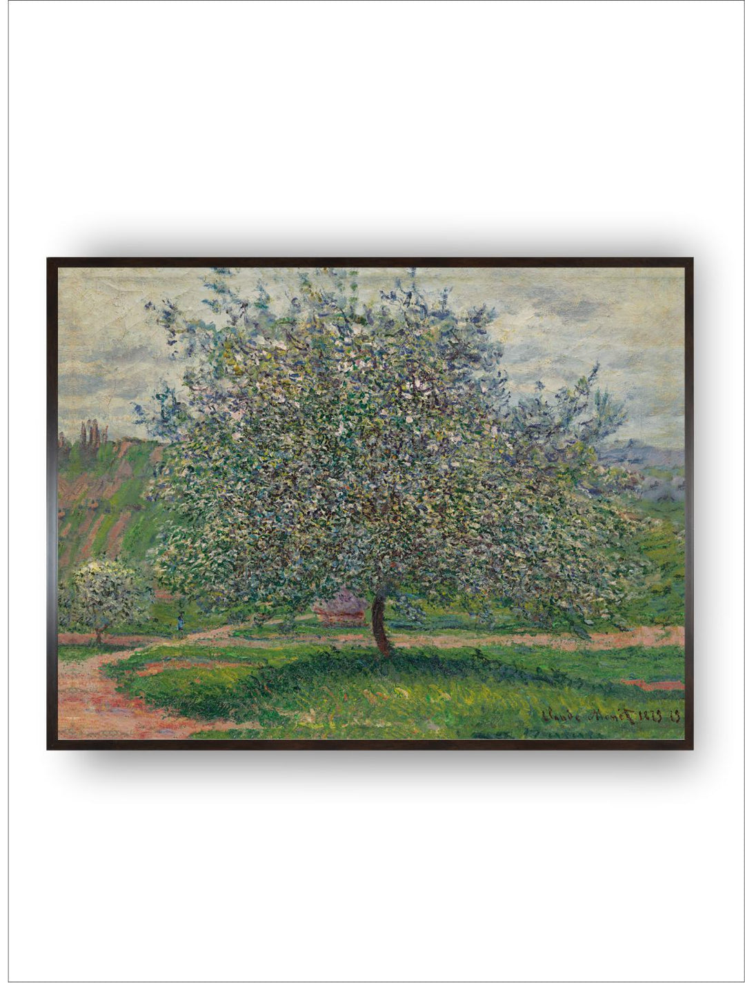 "White  Green Le Pommier 1880 Painting Framed Wall Art''