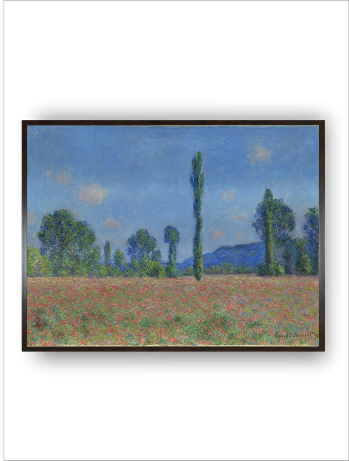 "Blue  Black Floral and Botanical Wooden Painting Framed Wall Art''