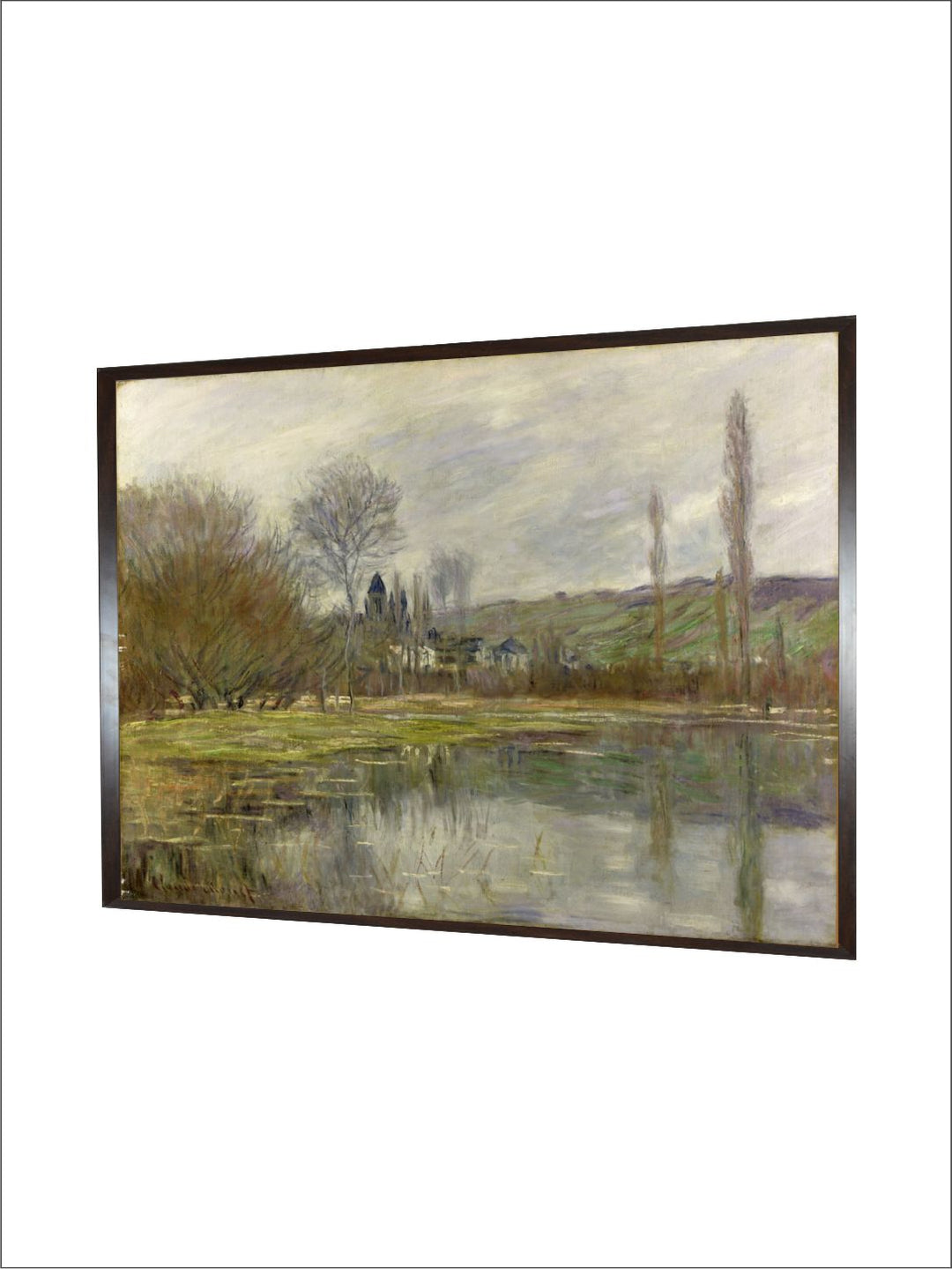 "Green Grey Landscape Painting Wall Art''