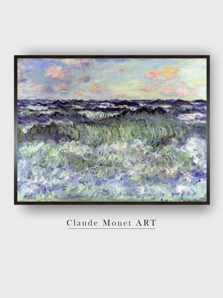 "Blue  Black Marine Painting Framed Wall Art''