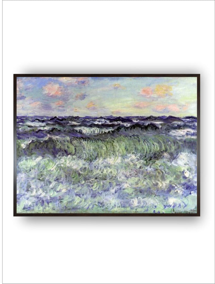 "Blue  Black Marine Painting Framed Wall Art''