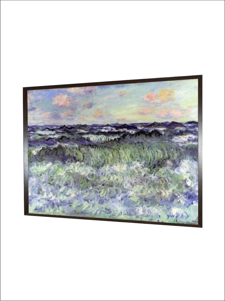 "Blue  Black Marine Painting Framed Wall Art''