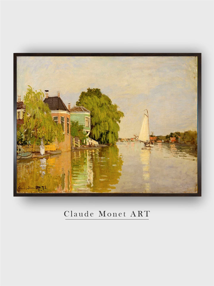 "Beige  Green Landscape at Zaandam IV  Framed Wall Art''