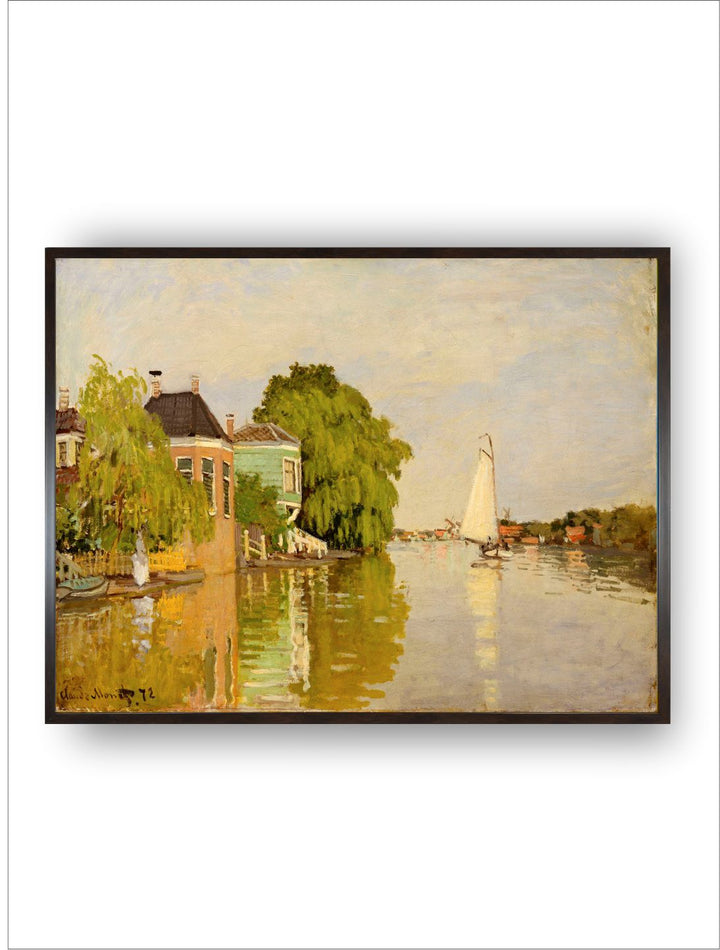 "Beige  Green Landscape at Zaandam IV  Framed Wall Art''