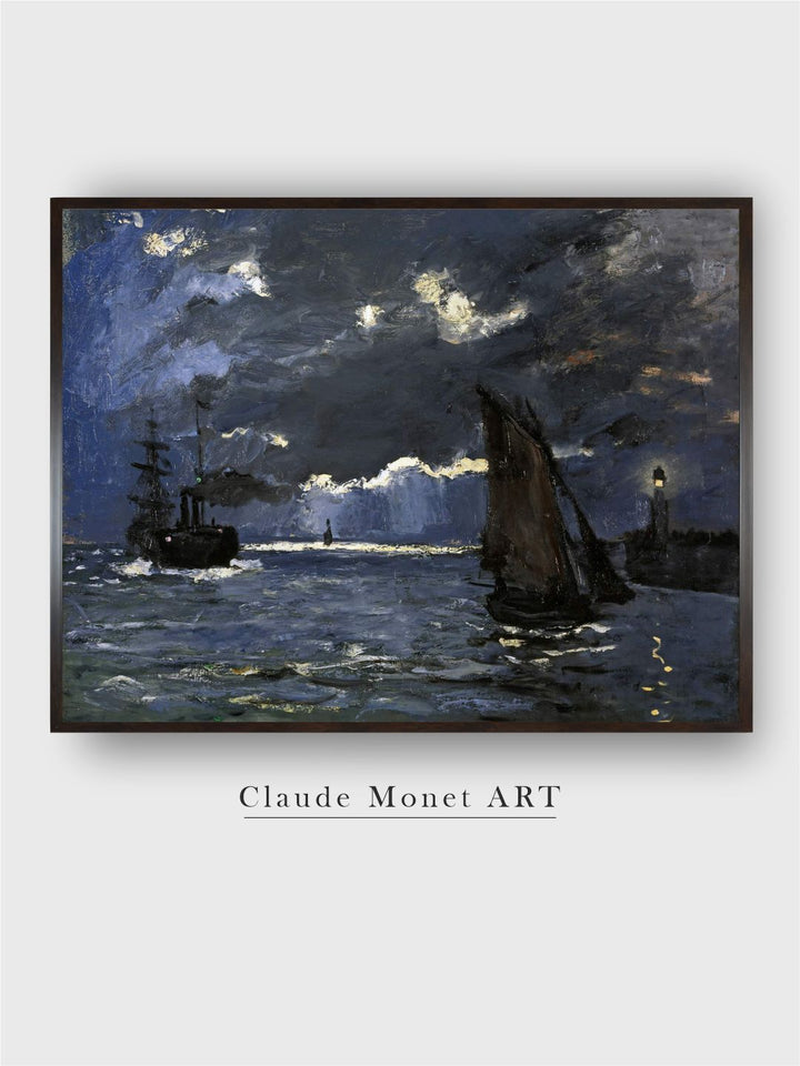 "Blue  Black Painting Wooden Framed Wall Art''