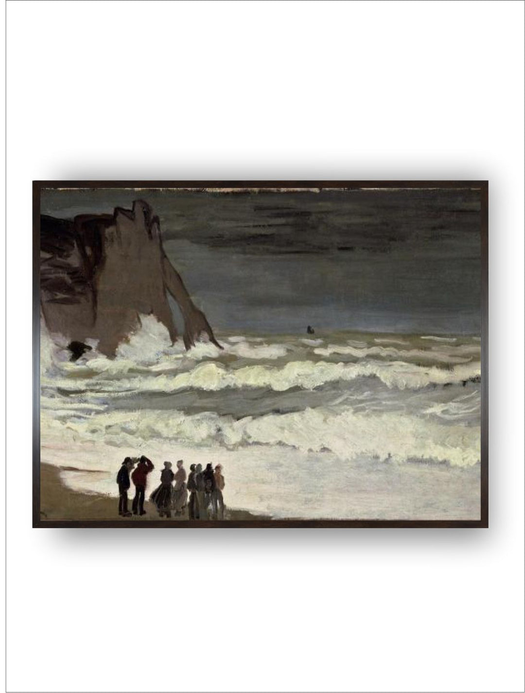 "White  Black Painting Framed Wall Art''