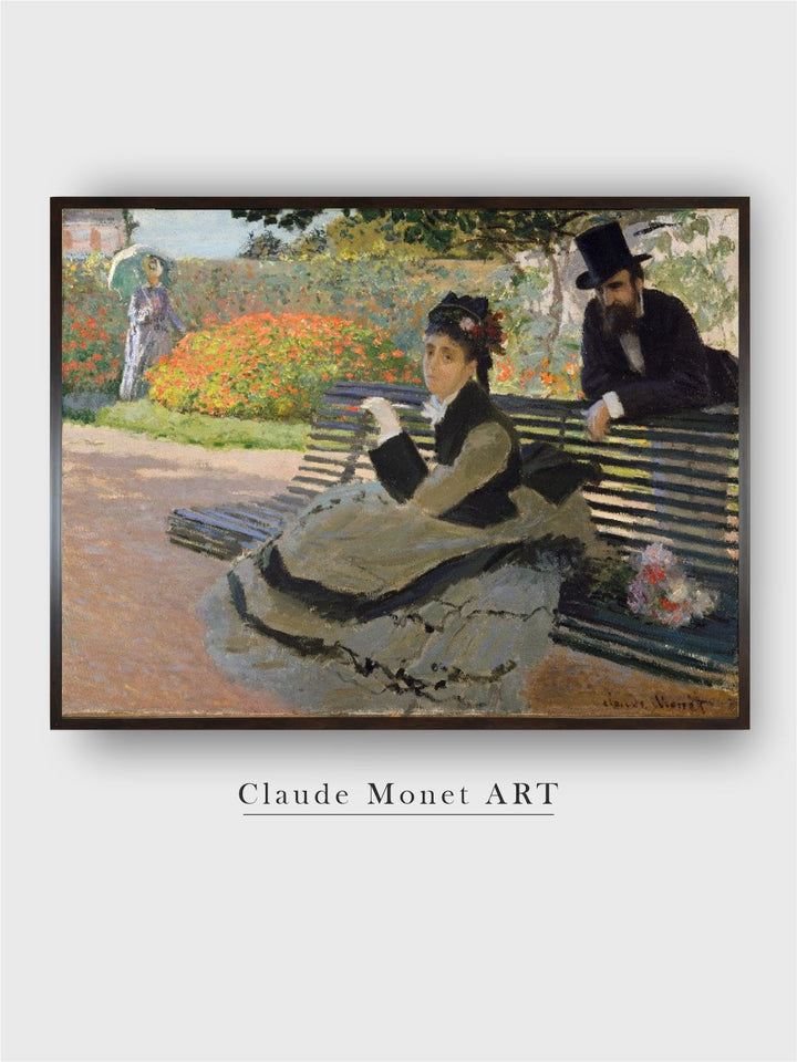 "Brown & Green Camille Monet Painted Framed Wall Art''