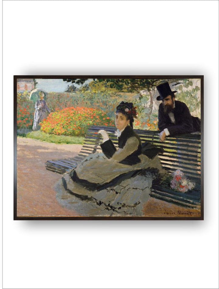 "Brown & Green Camille Monet Painted Framed Wall Art''