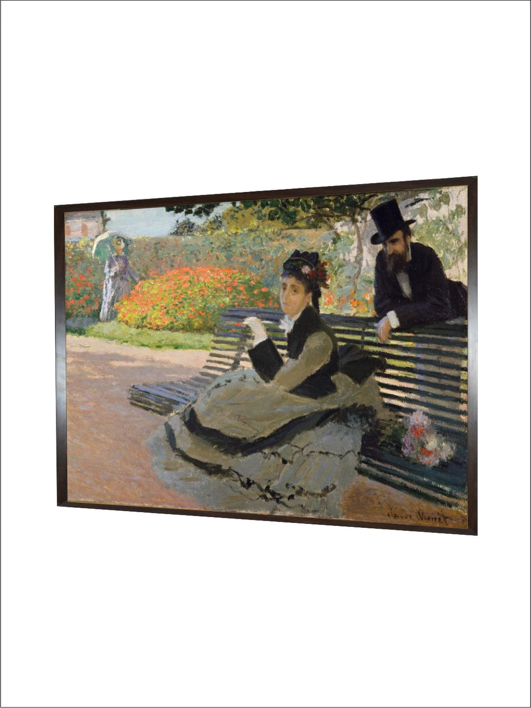 "Brown & Green Camille Monet Painted Framed Wall Art''