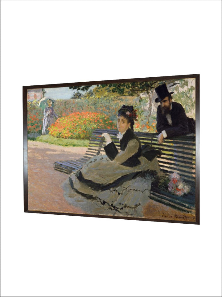 "Brown & Green Camille Monet Painted Framed Wall Art''