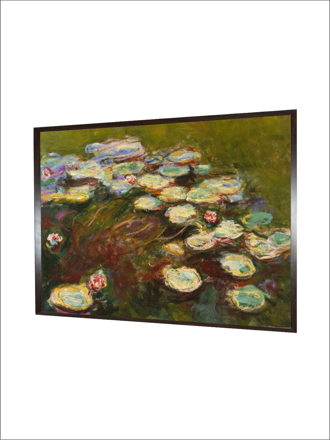 "Green  Yellow Waterlilies Canvas Painting Wall Art''