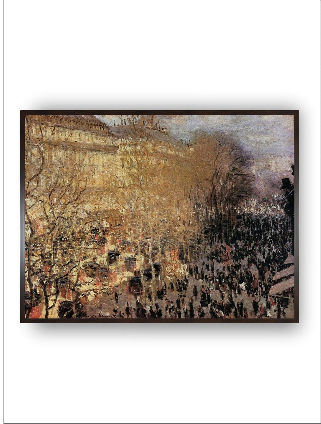 "Beige  Brown Boulevard Des Capucines  Canvas Painting  Wall Art''